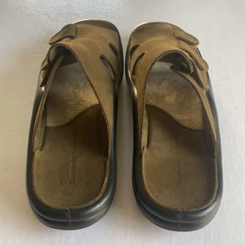 HAMMACHER SCHLEMMER Women’s Leather Sandals Size 45 NWOT